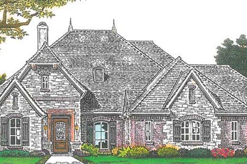 Home Plan - Exterior - Front Elevation 3 for European House Plan #310-1268 - 3 bed, 2.5 bath