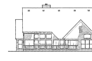 Exterior - Rear Elevation for Traditional House Plan #120-196 - 3 bed, 2 bath