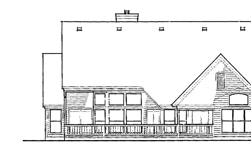 Dream House Plan - Exterior - Rear Elevation for Traditional House Plan #120-196 - 3 bed, 2 bath