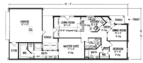 House Plan Design - Traditional Floor Plan - Main Floor Plan #45-523