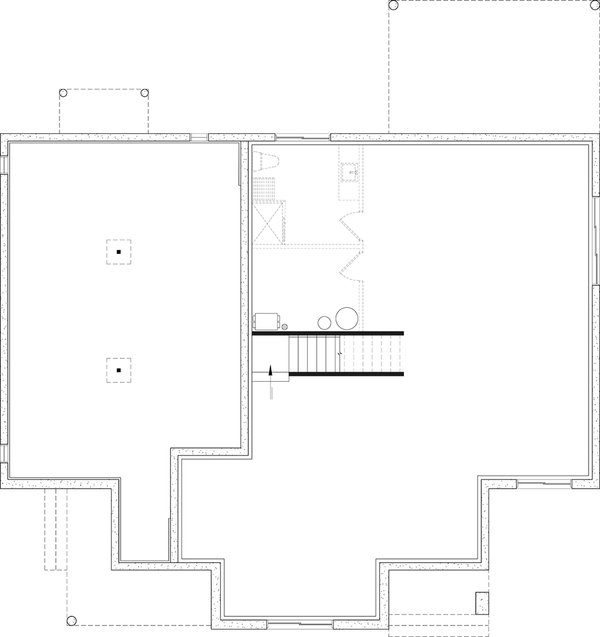 Architectural House Design - Modern Floor Plan - Lower Floor Plan #23-2394