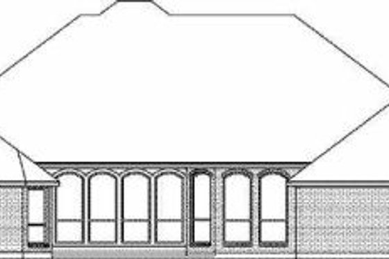 Exterior - Rear Elevation for European House Plan #84-151 - 4 bed, 3 bath