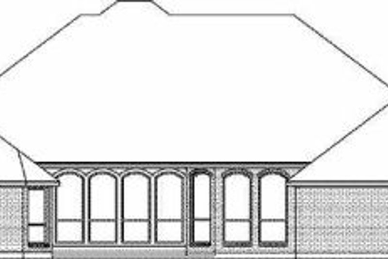 Home Plan - Exterior - Rear Elevation for European House Plan #84-151 - 4 bed, 3 bath