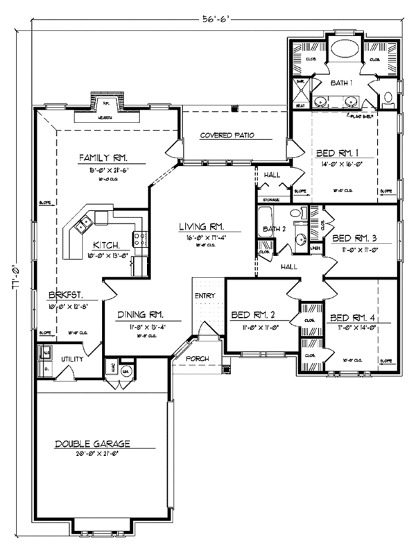 House Plan Design - Country Floor Plan - Main Floor Plan #42-627