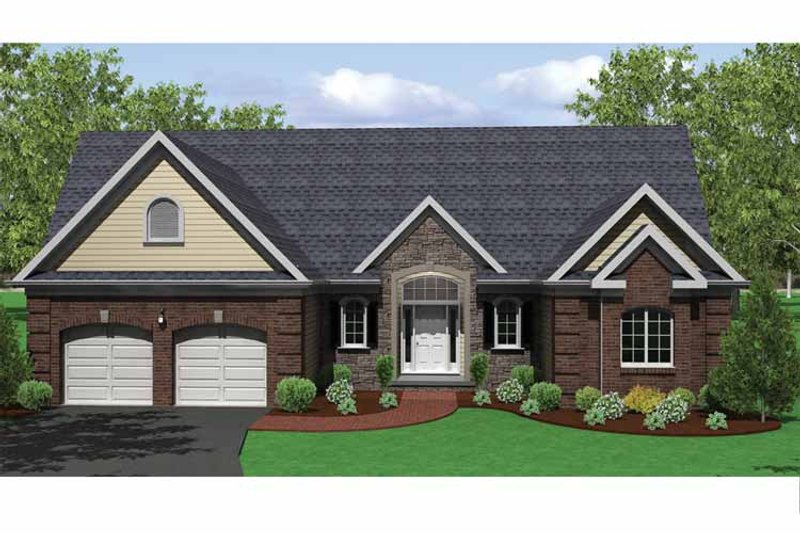 Home Plan - Exterior - Front Elevation 3 for Ranch House Plan #1010-26 - 3 bed, 2.5 bath