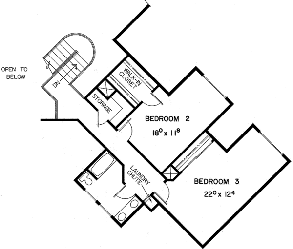 House Plan Design - Contemporary Floor Plan - Upper Floor Plan #60-807