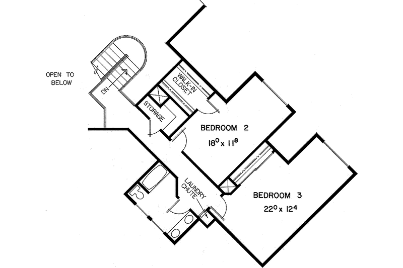 Home Plan - Floor Plan - Upper Floor for Contemporary House Plan #60-807 - 5 bed, 3 bath