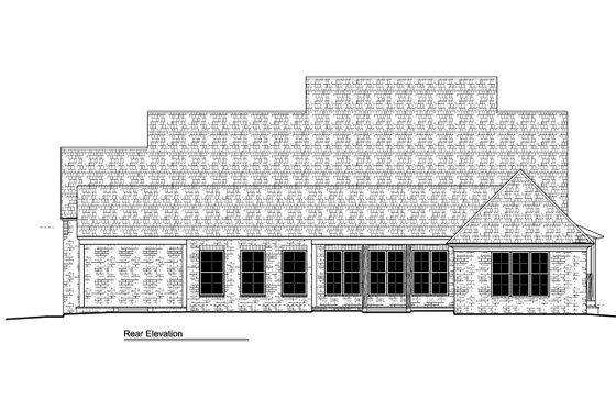 Exterior - Rear Elevation 1 for Farmhouse House Plan #1081-34 - 4 bed, 4.5 bath