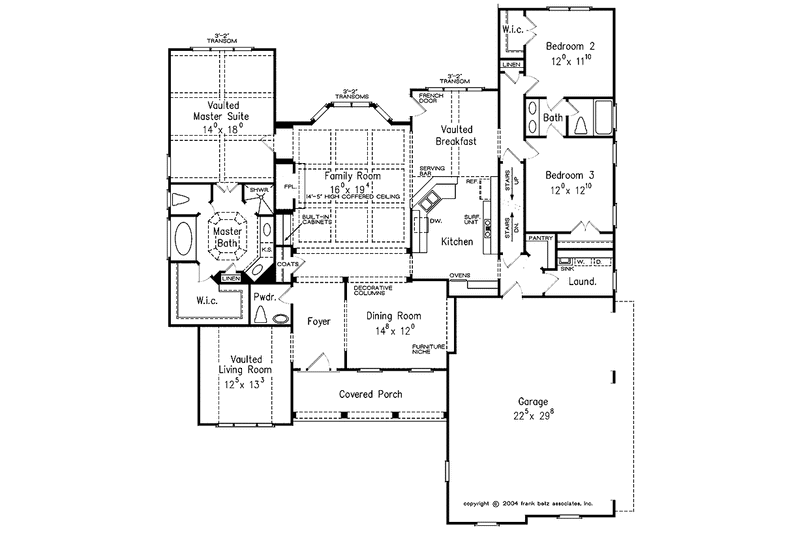 Architectural House Design - Floor Plan - Main Floor for Country House Plan #927-287 - 3 bed, 2.5 bath