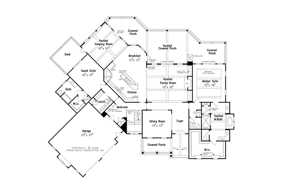 Floor Plan - Main Floor for European House Plan #927-966 - 4 bed, 4.5 bath