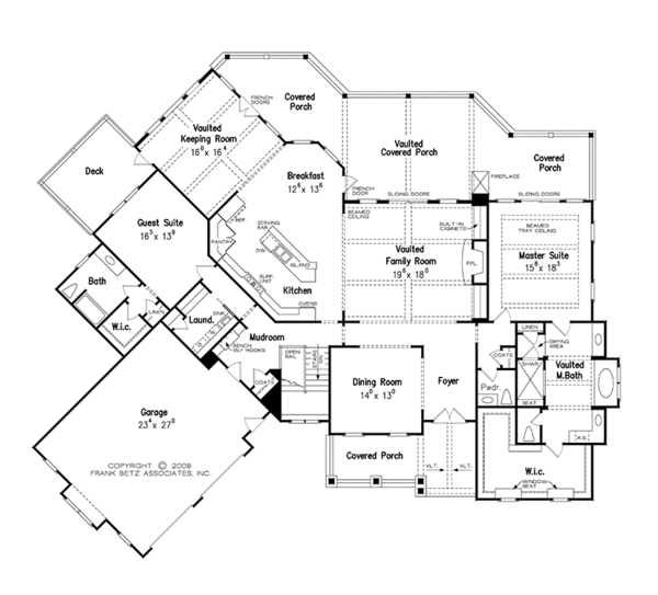 Architectural House Design - European Floor Plan - Main Floor Plan #927-966