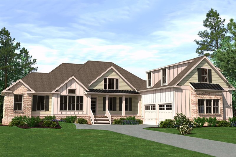 Dream House Plan - Farmhouse Exterior - Front Elevation Plan #1071-7