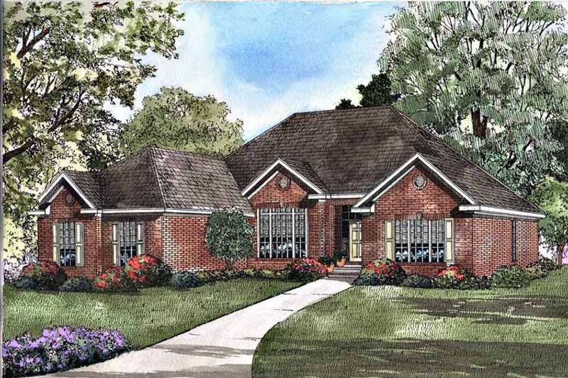 Dream House Plan - Ranch Exterior - Front Elevation Plan #17-3087