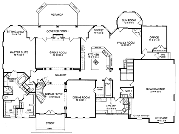House Plan Design - Classical Floor Plan - Main Floor Plan #952-76