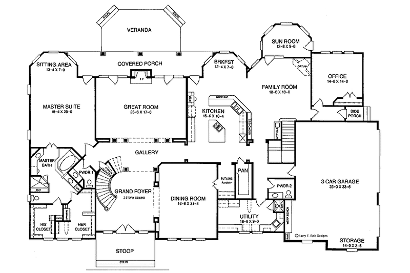 Dream House Plan - Floor Plan - Main Floor for Classical House Plan #952-76 - 5 bed, 4 bath