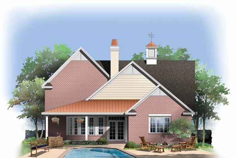 Home Plan - Exterior - Rear Elevation for Contemporary House Plan #929-845 - 4 bed, 3 bath