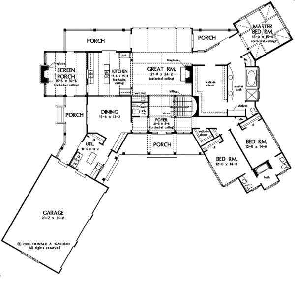 House Design - Craftsman Floor Plan - Main Floor Plan #929-800