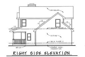 Exterior - Other Elevation 1 for Traditional House Plan #20-2030 - 3 bed, 2.5 bath