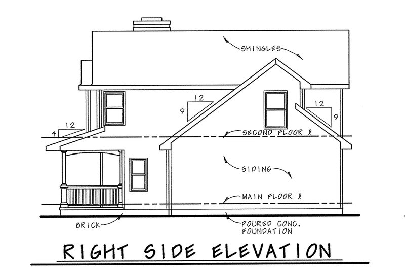 Dream House Plan - Exterior - Other Elevation 1 for Traditional House Plan #20-2030 - 3 bed, 2.5 bath