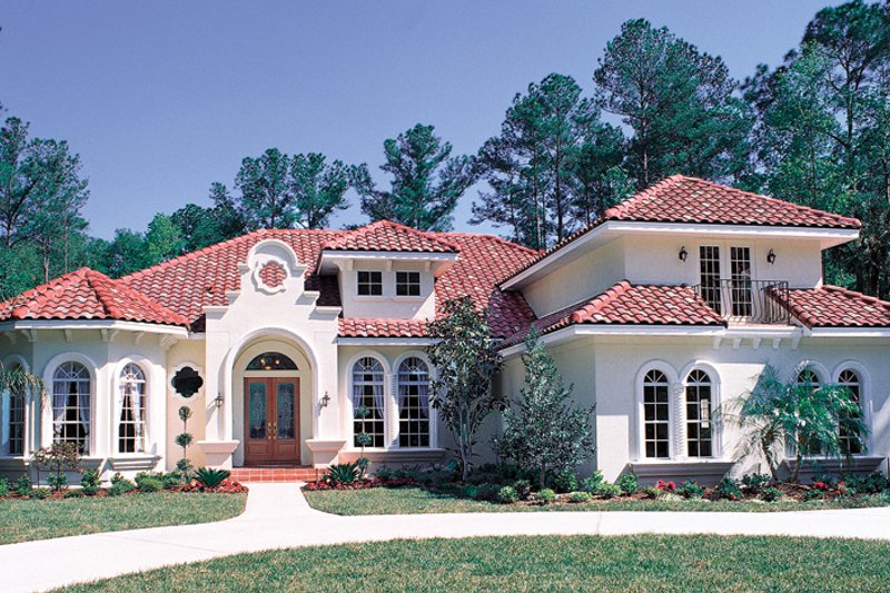 Architectural House Design - Exterior - Front Elevation 4 for Mediterranean House Plan #417-662 - 5 bed, 4 bath