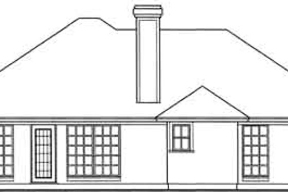 Exterior - Rear Elevation for Ranch House Plan #42-325 - 3 bed, 2 bath