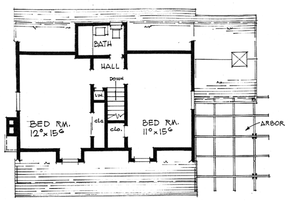 Home Plan - Colonial Floor Plan - Upper Floor Plan #315-113