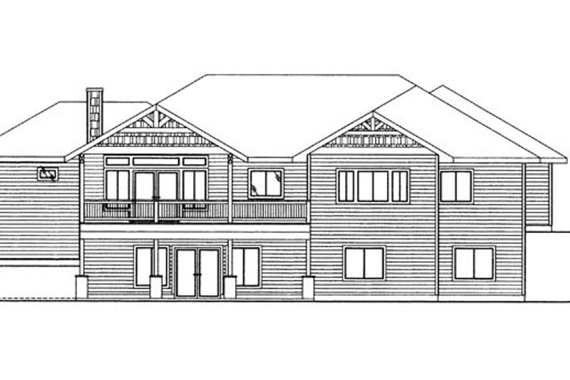 Dream House Plan - Exterior - Rear Elevation 4 for Craftsman House Plan #117-858 - 4 bed, 3.5 bath