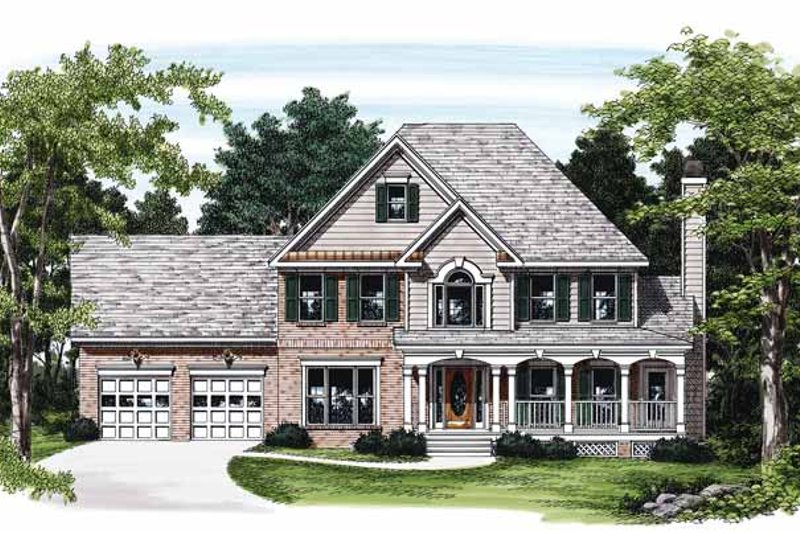 Home Plan - Colonial Exterior - Front Elevation Plan #927-117