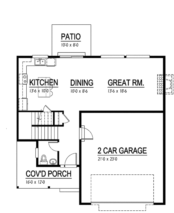 Architectural House Design - Contemporary Floor Plan - Main Floor Plan #569-15