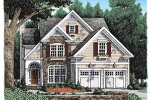 Country Exterior - Front Elevation Plan #927-924
