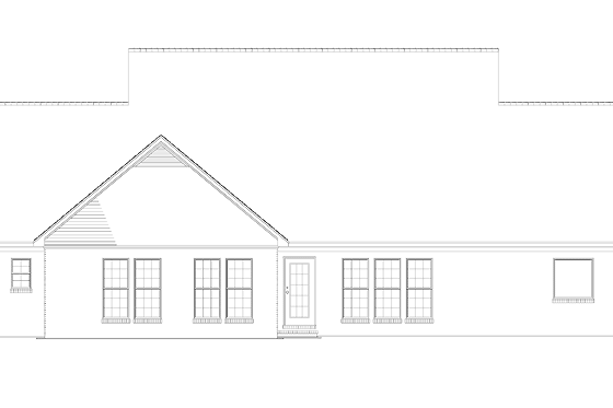 Exterior - Rear Elevation for Colonial House Plan #17-2688 - 5 bed, 3.5 bath