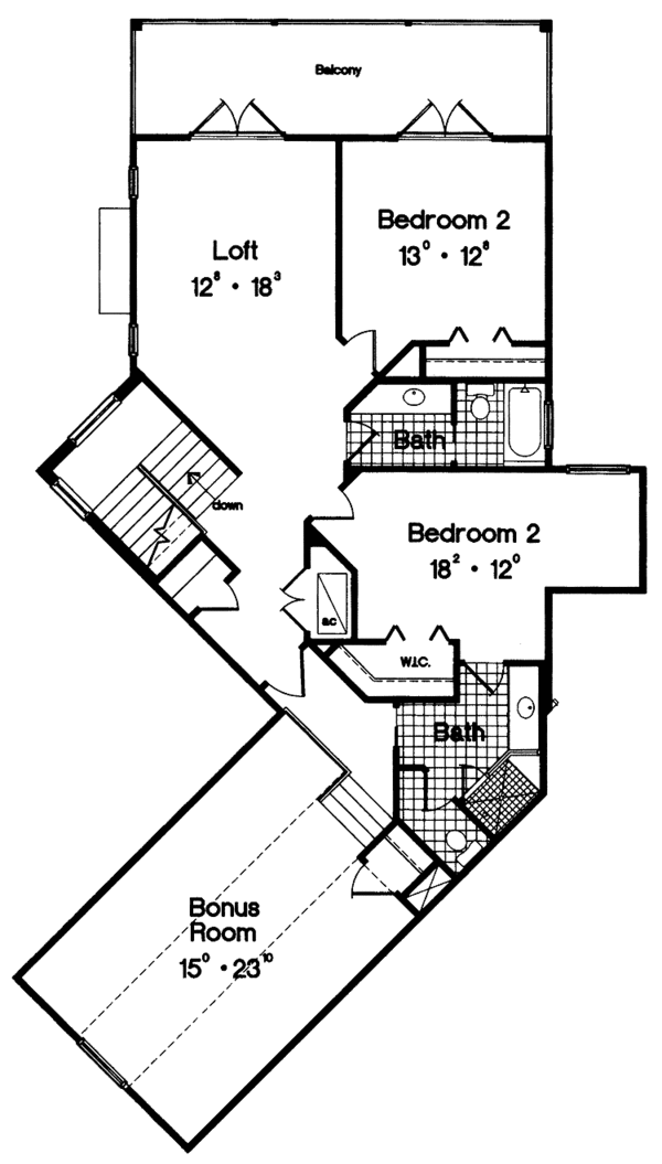 Dream House Plan - Country Floor Plan - Upper Floor Plan #417-792