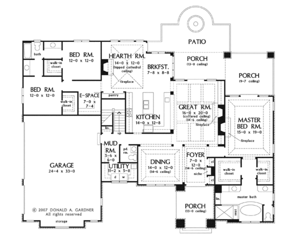 Architectural House Design - European Floor Plan - Main Floor Plan #929-914