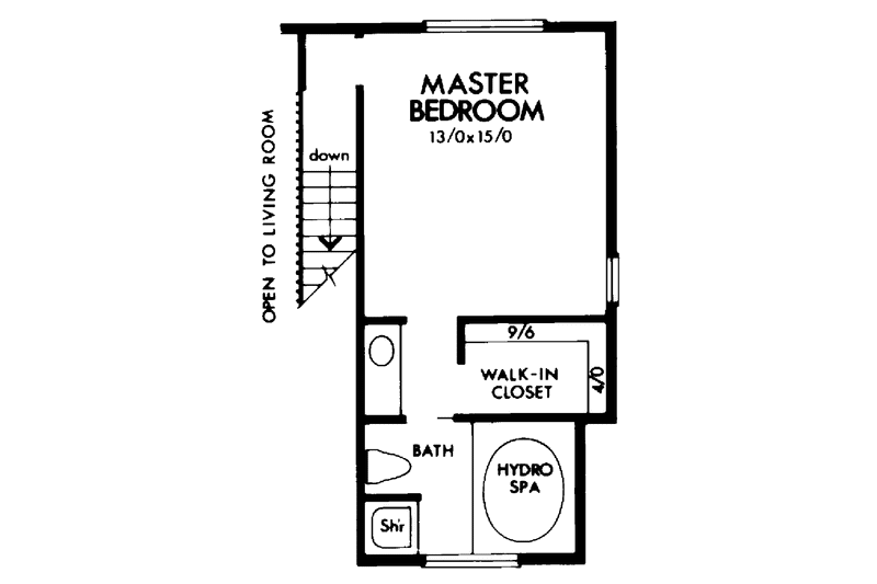 Home Plan - Floor Plan - Upper Floor for Contemporary House Plan #320-785 - 3 bed, 2 bath