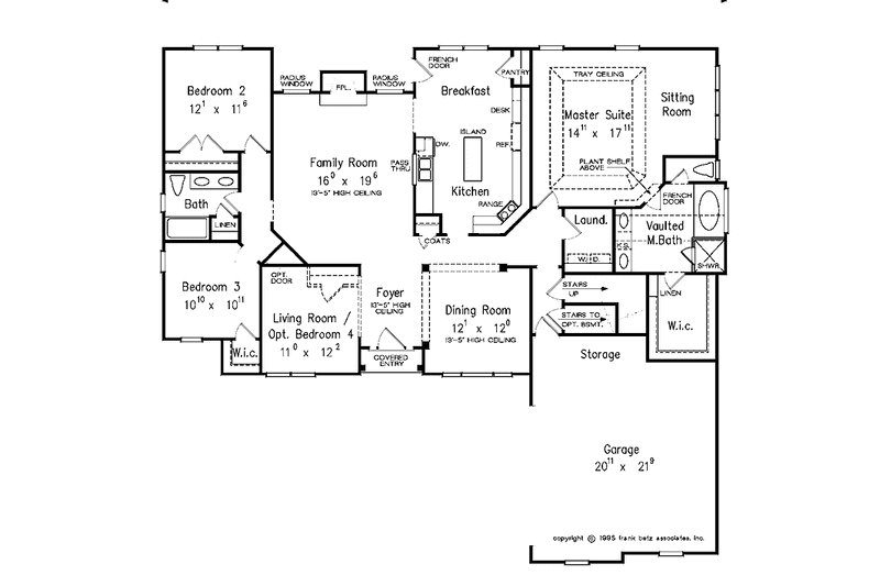 Home Plan - Floor Plan - Main Floor for European House Plan #927-118 - 4 bed, 2 bath