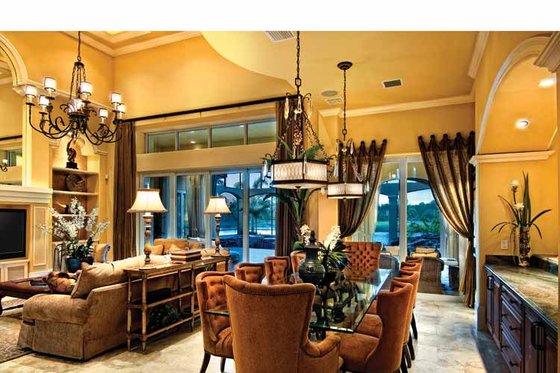 Interior - Dining Room 1 for Mediterranean House Plan #930-440 - 5 bed, 5.5 bath