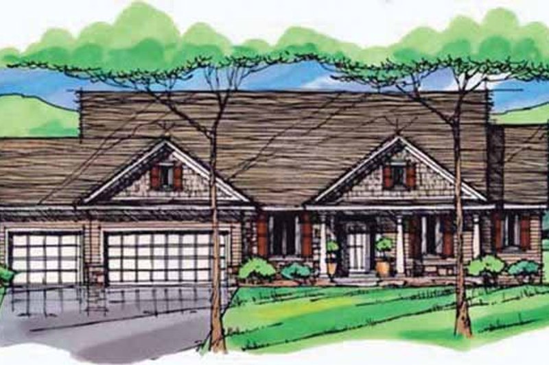 Home Plan - European Exterior - Front Elevation Plan #51-980