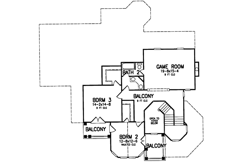 Home Plan - Floor Plan - Upper Floor for Victorian House Plan #952-234 - 3 bed, 2 bath