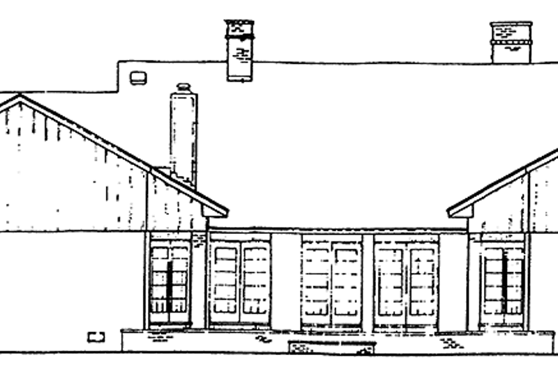 Home Plan - Exterior - Rear Elevation for Country House Plan #45-436 - 4 bed, 3 bath
