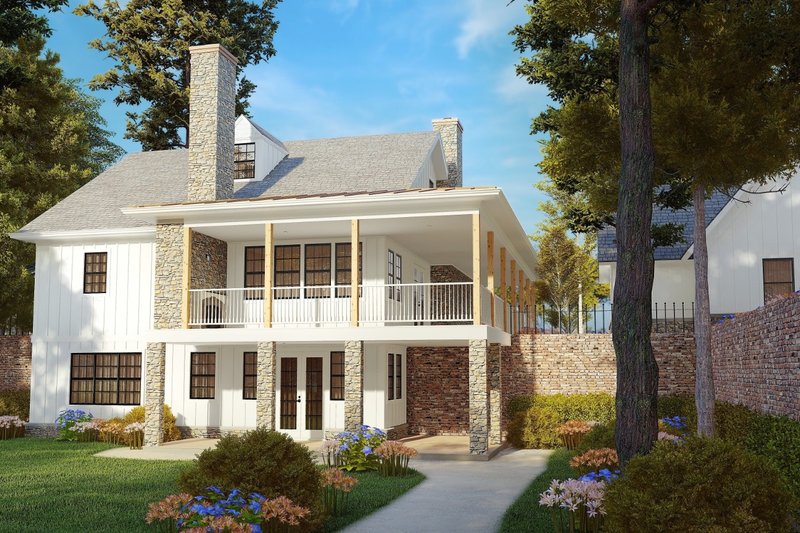 House Blueprint - Exterior - Rear Elevation for Farmhouse House Plan #54-508 - 3 bed, 2 bath