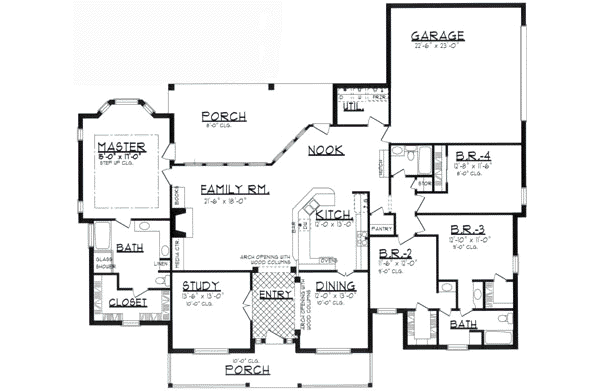 Traditional Floor Plan - Main Floor Plan #62-118