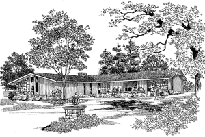House Design - Exterior - Front Elevation for Contemporary House Plan #72-639 - 3 bed, 2 bath