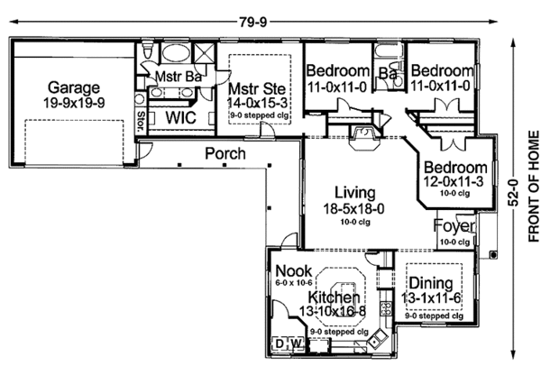 Home Plan - Traditional Floor Plan - Main Floor Plan #120-210