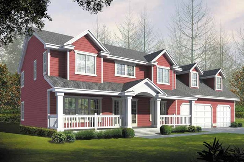 Home Plan - Colonial Exterior - Front Elevation Plan #1037-23