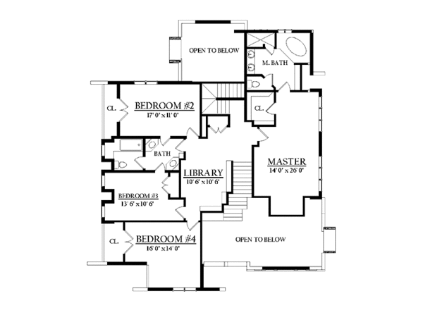 Dream House Plan - European Floor Plan - Upper Floor Plan #937-4