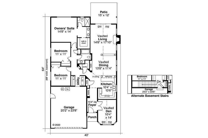 Home Plan - Floor Plan - Main Floor for Traditional House Plan #124-335 - 3 bed, 2 bath