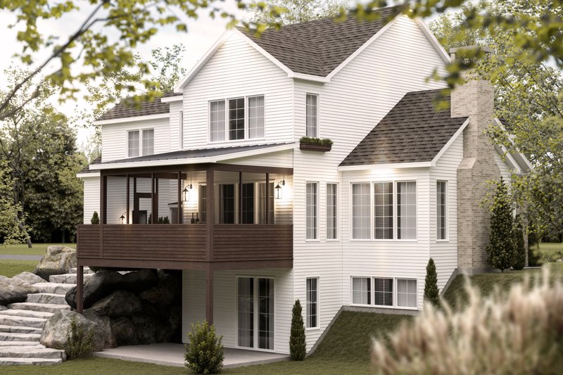 Dream House Plan - Exterior - Rear Elevation for Country House Plan #23-2816 - 5 bed, 3.5 bath