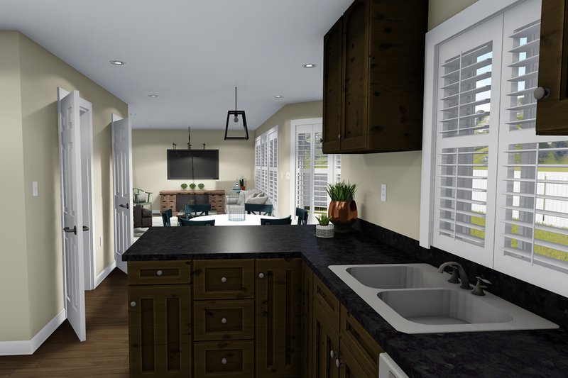 House Blueprint - Interior - Kitchen 2 for Traditional House Plan #1060-4 - 3 bed, 2.5 bath