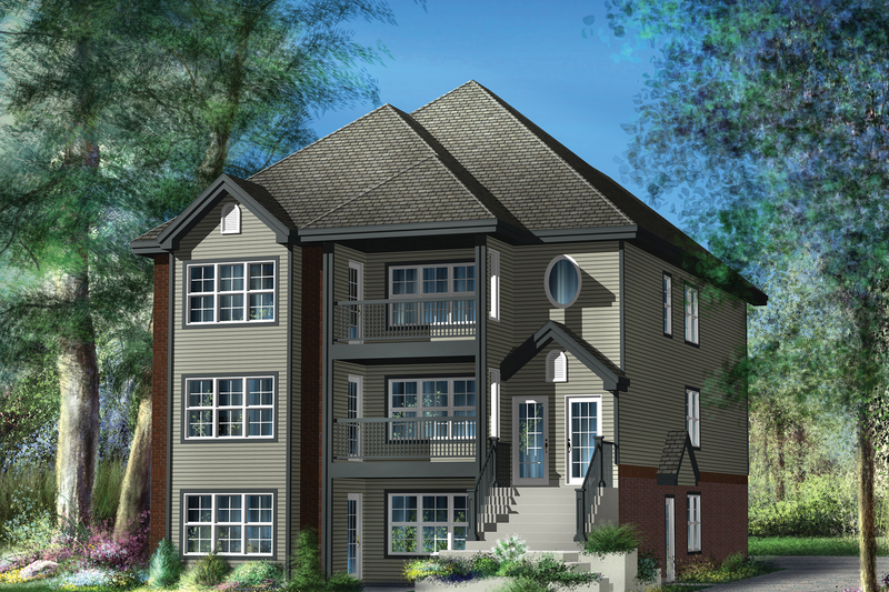 Architectural House Design - Country Exterior - Front Elevation Plan #25-4612