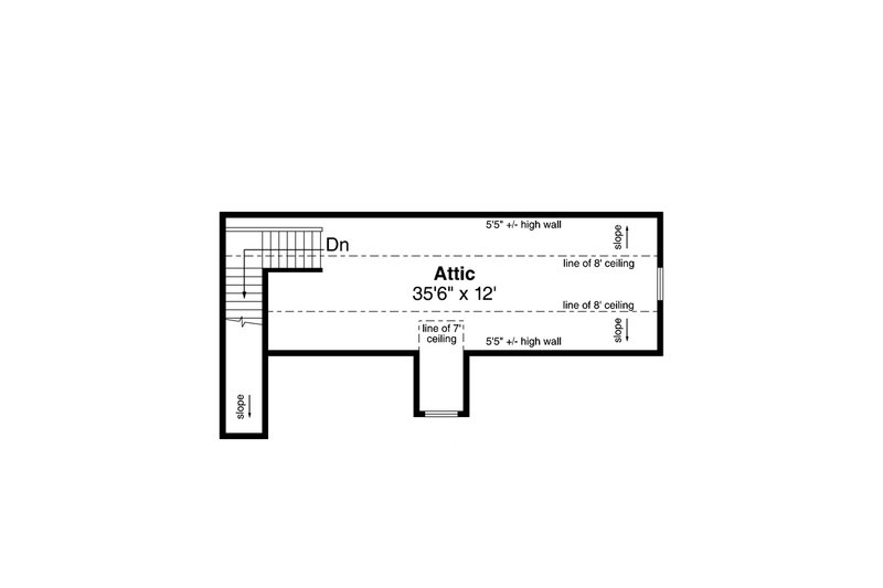 Dream House Plan - Floor Plan - Upper Floor for Country House Plan #124-1068, 1 bath